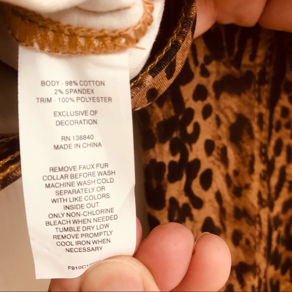 Kidpik Leopard Jacket with Removable Faux Fur Collar - Picture 5 of 6